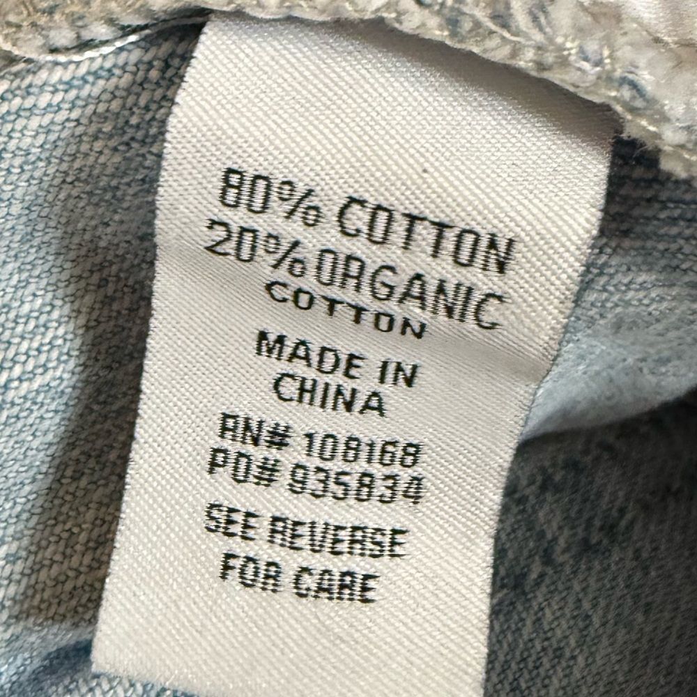 RSQ Baggy Jean Women 26 Light Blue Distressed Denim Tapered Organic Cott… - Picture 6 of 6